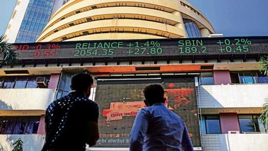 Similarly, the broader NSE Nifty surged 194 points or 1.36 per cent to 14,504.80. (Bloomberg File Photo ) Similarly, the broader NSE Nifty surged 194 points or 1.36 per cent to 14,504.80. (Bloomberg File Photo )