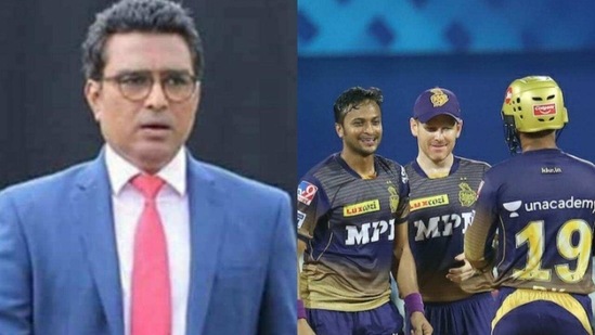 Sanjay Manjrekar (left) and the middle order of KKR (right) (Twitter) Sanjay Manjrekar (left) and the middle order of KKR (right) (Twitter)