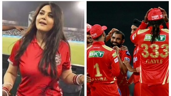 Preity Zinta reacts after PBKS victory in IPL 2021