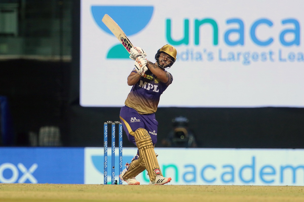 Nitish Rana plays a shot during the match between the Kolkata Knight Riders and the Mumbai Indians at the M. A. Chidambaram Stadium in Chennai. (ANI Photo/ IPL Twitter) Nitish Rana plays a shot during the match between the Kolkata Knight Riders and the Mumbai Indians at the M. A. Chidambaram Stadium in Chennai. (ANI Photo/ IPL Twitter)