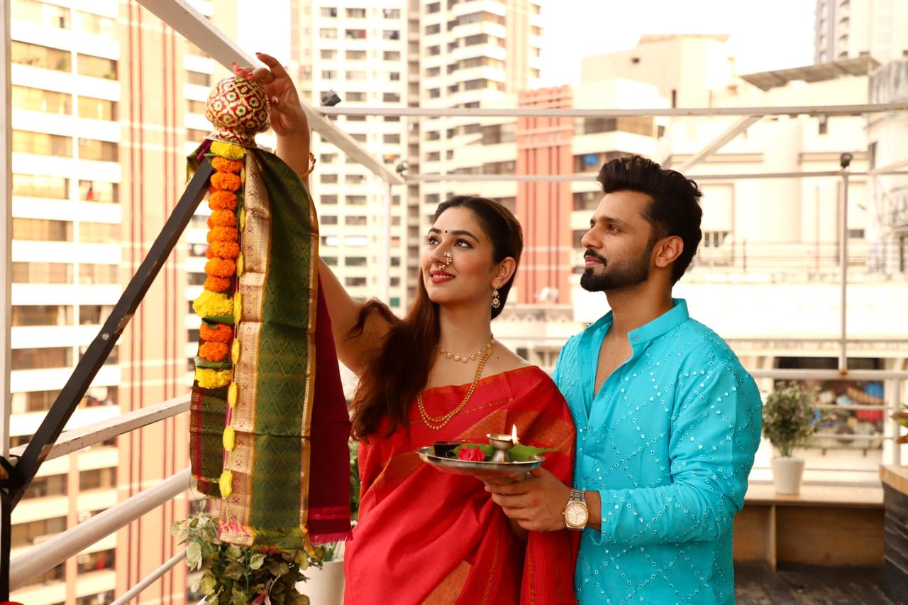 Rahul Vaidya and Disha Parmar celebrated the Marathi festival of Gudi Padwa together.