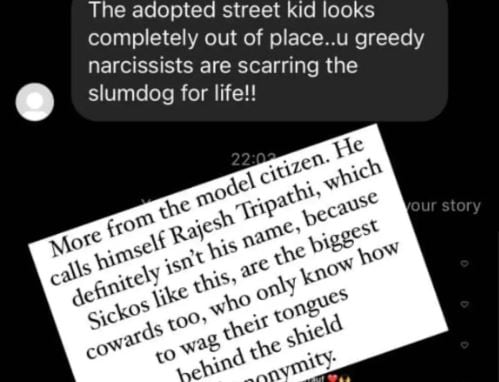 A screenshot of Mandira Bedi's Instagram story.