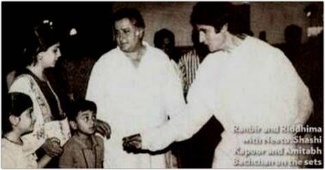 Ranbir Kapoor's photo shared by Amitabh. Ranbir Kapoor's photo shared by Amitabh.