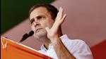 Congress leader Rahul Gandhi addresses a public meeting for the West Bengal assembly polls at Goalpokhar in Uttar Dinajpur district on Wednesday. (PTI PHOTO.)