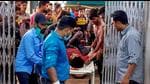 The injured being treated after clashes during the fourth phase of West Bengal assembly election in Cooch Behar on April 10. (PTI)