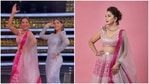 Madhuri Dixit at the sets of Dance Deewane(Instagram/ madhuridixitnene) Madhuri Dixit at the sets of Dance Deewane(Instagram/ madhuridixitnene)