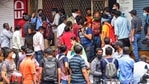 Huge crowd outside the office of Chemists Association in Pune, demanding the necessary Remdesivir injections for the treatment.(PTI) Huge crowd outside the office of Chemists Association in Pune, demanding the necessary Remdesivir injections for the treatment.(PTI)