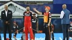 RCB captain Virat Kohli (L) and SRH skipper David Warner at toss(IPL)