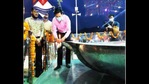 The image shows Deepak Rawat lighting the largest diya at Kumbh Mela.(Twitter@2021mahakumbh) The image shows Deepak Rawat lighting the largest diya at Kumbh Mela.(Twitter@2021mahakumbh)