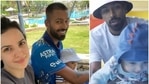 Natasa Stankovic with Hardik Pandya and son Agastya. Natasa Stankovic with Hardik Pandya and son Agastya.
