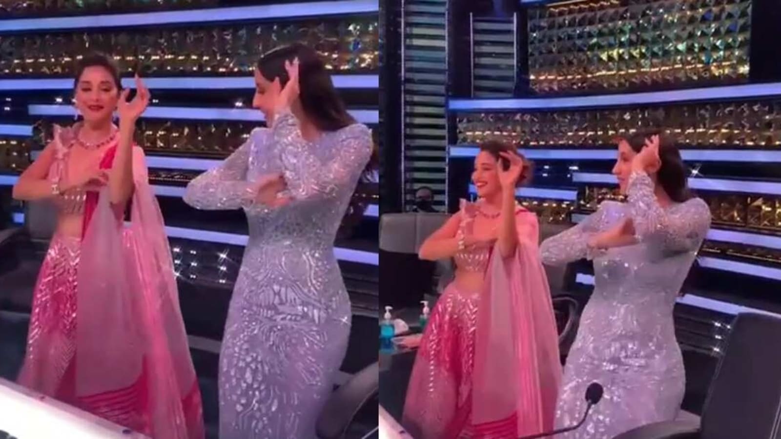 Watch Madhuri Dixit learn Dilbar's hook step from Nora Fatehi on Dance Deewane - Hindustan Times