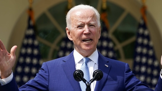 FILE PHOTO: U.S. President Joe Biden speaks as he announces executive actions on gun violence prevention in the Rose Garden at the White House in Washington, U.S., April 8, 2021. REUTERS/Kevin Lamarque/File Photo(REUTERS)