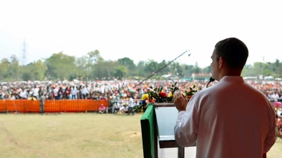 Congress Wayanad MP Rahul Gandhi said that BJP promises are a mirage at his maiden rally in Bengal's Uttar Dinajpur. (ANI) Congress Wayanad MP Rahul Gandhi said that BJP promises are a mirage at his maiden rally in Bengal's Uttar Dinajpur. (ANI)