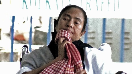 West Bengal CM Mamata Banerjee on dharna at Gandhi Murti in Kolkata on Tuesday to protest against a 24-hour ban imposed by ECI on her from campaigning. (ANI Photo ) West Bengal CM Mamata Banerjee on dharna at Gandhi Murti in Kolkata on Tuesday to protest against a 24-hour ban imposed by ECI on her from campaigning. (ANI Photo )