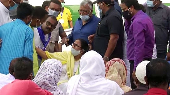 West Bengal CM Mamata Banerjee meets the family members of the victims of Sitalkuchi violence, in Cooch Behar (ANI Photo) West Bengal CM Mamata Banerjee meets the family members of the victims of Sitalkuchi violence, in Cooch Behar (ANI Photo)