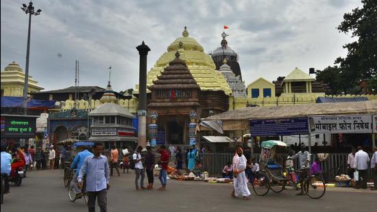 A view of the Jagannath Temple in Puri. (HT archive)