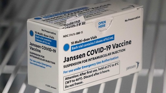 FILE - In this March 25, 2021 file photo, a box of the Johnson & Johnson COVID-19 vaccine is shown in a refrigerator at a clinic in Washington state. A batch of Johnson & Johnson’s COVID-19 vaccine failed quality standards and can’t be used, the drug giant said late Wednesday, March 31, 2021. The drugmaker didn’t say how many doses were lost, and it wasn’t clear how the problem would impact future deliveries. (AP Photo/Ted S. Warren)(AP)