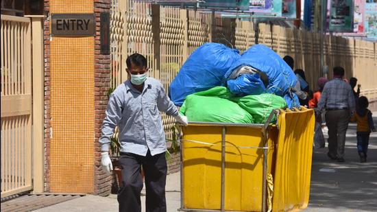 Many of the housing societies have tied up with Swach for collecting their segregated waste but despite the Pune Municipal Corporation (PMC)’s repeated appeal to residents and patients to segregate their Covid waste, it is not happening. (FILE PHOTO) Many of the housing societies have tied up with Swach for collecting their segregated waste but despite the Pune Municipal Corporation (PMC)’s repeated appeal to residents and patients to segregate their Covid waste, it is not happening. (FILE PHOTO)