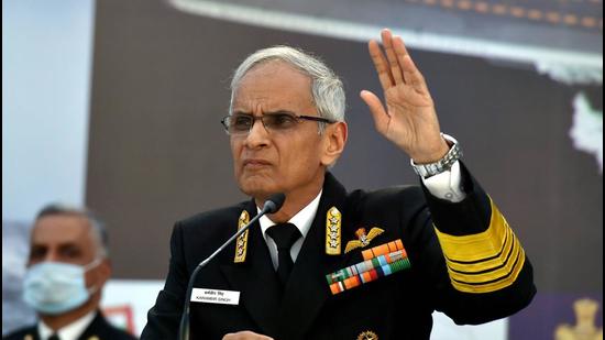 Indian Navy chief Admiral Karambir Singh on Wednesday said the Quad had started as a consultative grouping and has evolved and grown organically. (PTI PHOTO.) Indian Navy chief Admiral Karambir Singh on Wednesday said the Quad had started as a consultative grouping and has evolved and grown organically. (PTI PHOTO.)