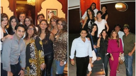 Maheep Kapoor, Gauri Khan and Bhavana Pandey with her Bollywood friends.