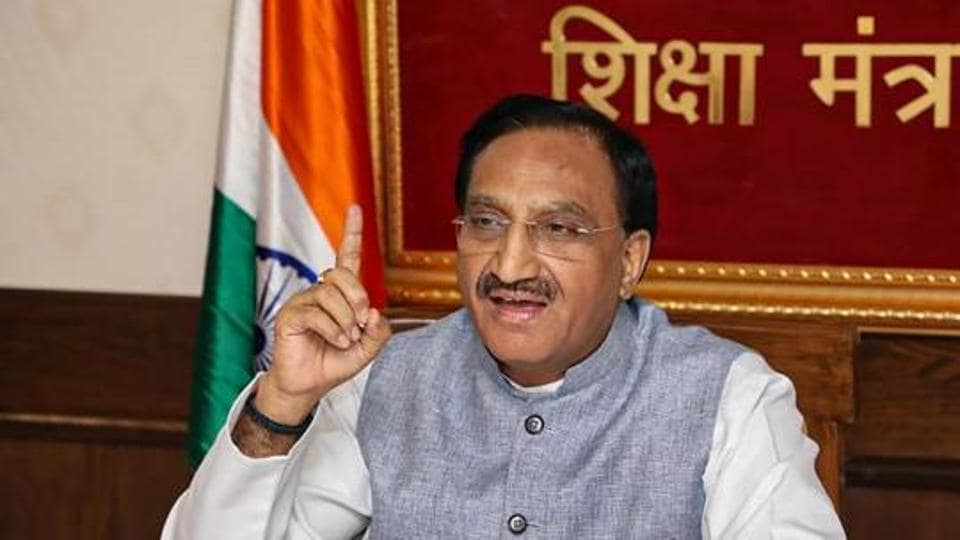 Union education minister Ramesh Pokhriyal. (File photo)
