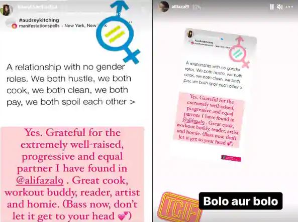 A screengrab of her post