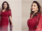 Madhuri Dixit looks stunning in red saree Madhuri Dixit looks stunning in red saree
