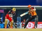 Manish Pandey of Sunrisers Hyderabad plays a shot during Indian Premier League cricket match between Sunrisers Hyderabad and Royal Challengers Bangalore at the M. A. Chidambaram Stadium, in Chennai, Wednesday, April 14, 2021.(PTI)