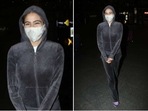 Sara Ali Khan at the airport on her arrival in Mumbai.