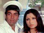 Sharmila Tagore and Dharmendra in Chupke Chupke.