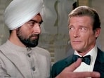 Kabir Bedi and Roger Moore, in Octopussy. 