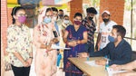 Students and their parents enquiring about admissions at Government Model Senior Secondary Smart School, Punjab Agricultural University, in Ludhiana on Thursday. (Harsimar Pal Singh/HT) Students and their parents enquiring about admissions at Government Model Senior Secondary Smart School, Punjab Agricultural University, in Ludhiana on Thursday. (Harsimar Pal Singh/HT)