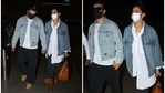 Ranveer Singh and Deepika Padukone at the Mumbai airport on Wednesday.(Varinder Chawla) Ranveer Singh and Deepika Padukone at the Mumbai airport on Wednesday.(Varinder Chawla)