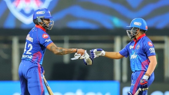 Shikhar Dhawan and Prithvi Shaw of Delhi Capitals. 