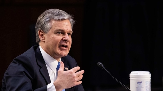Christopher Wray, director of the Federal Bureau of Investigation (FBI).(Bloomberg) Christopher Wray, director of the Federal Bureau of Investigation (FBI).(Bloomberg)