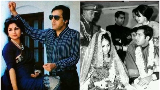 Sharmila Tagore and Mansoor Ali Khan Pataudi married in 1968.