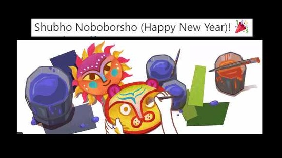 The Google Doodle for Pohela Boishakh 2021. (Google)