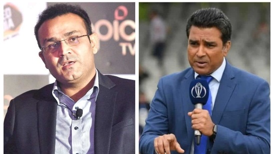 Virender Sehwag and Sanjay Manjrekar