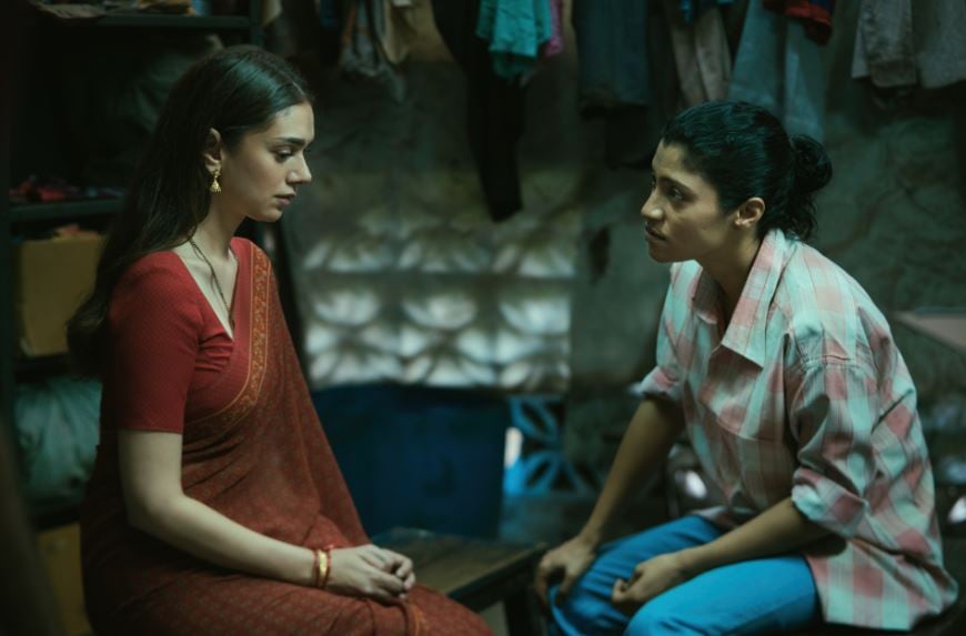 Aditi Rao Hydari and Konkona Sensharma in a still from Neeraj Ghaywan's Geeli Pucchi.