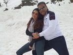 Bhagyashree and Himalay Dassani recreated a song from Chandni on their Kashmir holiday. Bhagyashree and Himalay Dassani recreated a song from Chandni on their Kashmir holiday.