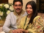 Abhishek Bachchan and Aishwarya Rai Bachchan pose together. Abhishek Bachchan and Aishwarya Rai Bachchan pose together.
