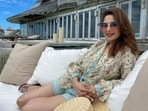 Madhuri Dixit took the beach vacation in the island nation with her husband Dr Shriram Nene.