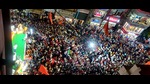 Supporters at Shiv Sena leader Sanjay Raut's campaign for MES’s Shubham Shelke in Belgaum. (ANI FILE) Supporters at Shiv Sena leader Sanjay Raut's campaign for MES’s Shubham Shelke in Belgaum. (ANI FILE)