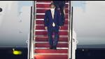 Japanese Prime Minister Yoshihide Suga arrives at Andrews Air Force Base, Maryland, US, on April 15, 2021. (AP) Japanese Prime Minister Yoshihide Suga arrives at Andrews Air Force Base, Maryland, US, on April 15, 2021. (AP)