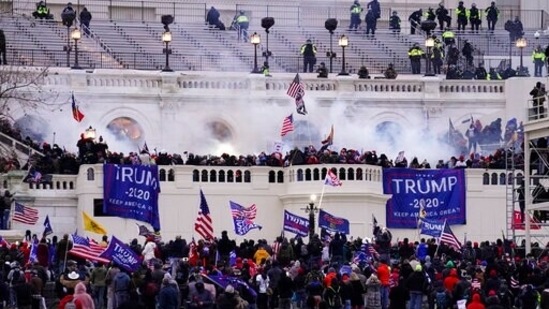 Violent rioters, loyal to President Donald Trump, stormed the Capitol in Washington.(AP)