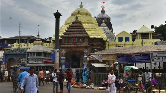 The Jagannath Temple will remain closed for Public Darshan on all Saturdays and Sundays as a measure to contain the spread of the Coronavirus disease and in order to sanitize the premises. (HT PHOTO.)