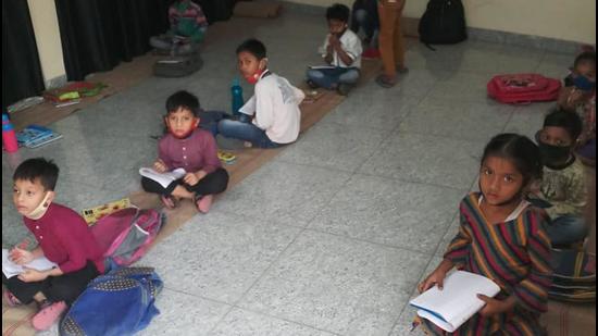 The school, having a strength of 40 students in Classes 1 to 6, is not affiliated to any board. (HT Photo)