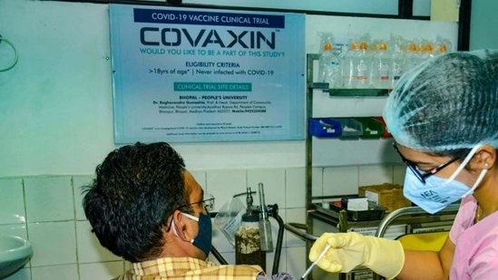 A shot of Bharat Biotech's Covaxin being administered during phase-3 trials last year (PTI) A shot of Bharat Biotech's Covaxin being administered during phase-3 trials last year (PTI)