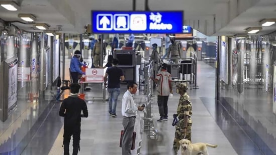 The exit gates at Rajiv Chowk and Patel Chowk metro station have also opened after they were closed for a brief period(PTI) The exit gates at Rajiv Chowk and Patel Chowk metro station have also opened after they were closed for a brief period(PTI)