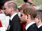 Britain's Prince William and Britain's Prince Harry follow the coffin of Britain's Prince Philip, as it passes through the Parade Ground, during his funeral at Windsor Castle, Britain, April 17, 2021. Gareth Fuller/Pool via REUTERS(REUTERS)